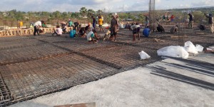 Persiapan Pengecoran Lanjutan Lantai 2 Bangunan