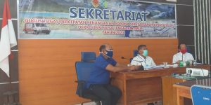 Kadis Perhub Prov NTT, Isyak Nuka, ST, MM, - Kadis Kesehatan Prov NTT, Dr. drg. Domi Mere, M.Kes - Karo Humas dan Protokol Setda Prov NTT, Dr. Jelamu Ardu Marius, M.Si